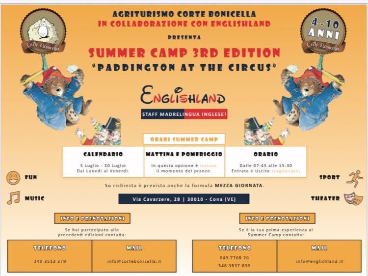 Summer Camp 3RD Edition “Paddington at the circus”