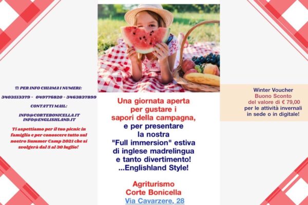 Open Day Domenica 6 giugno 2021